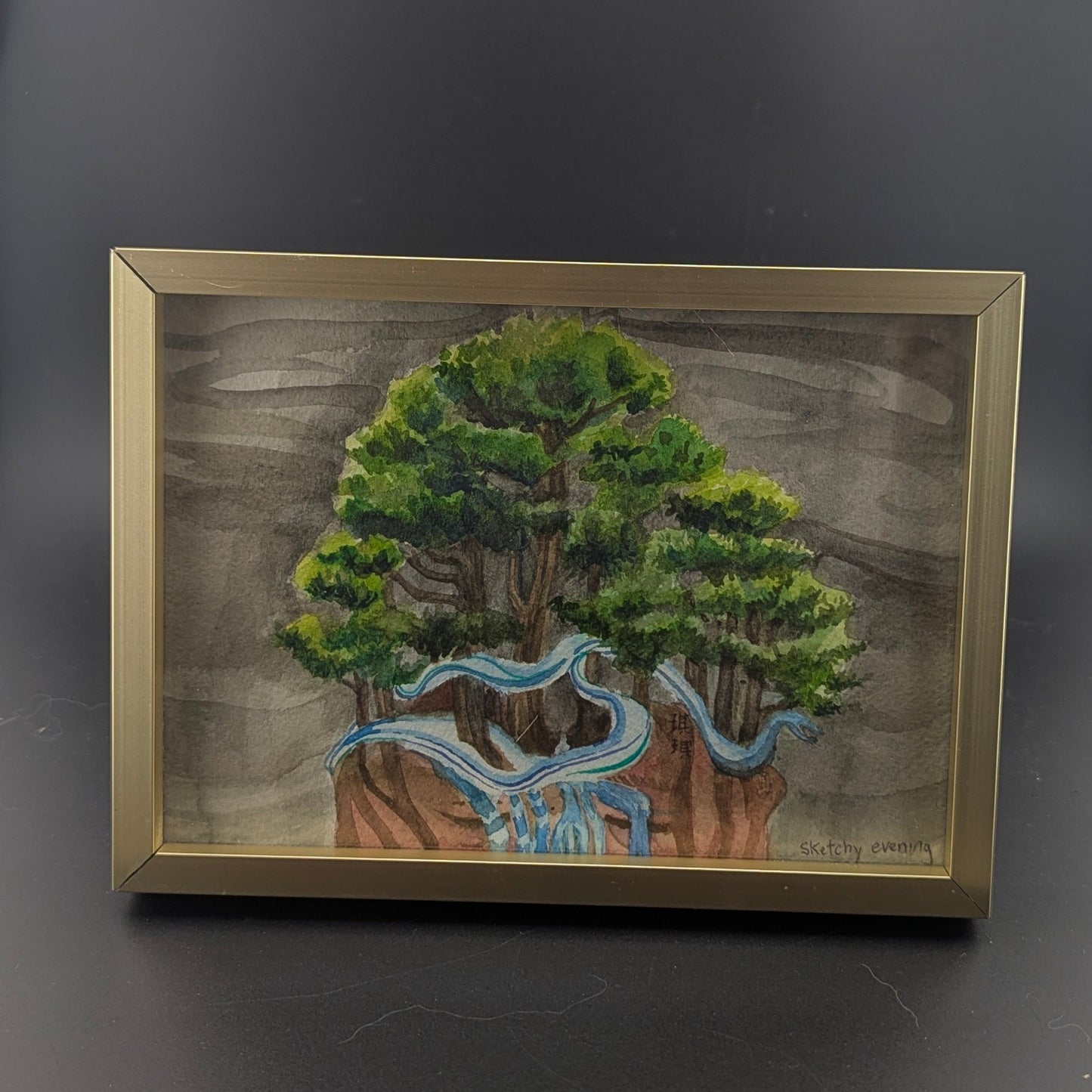 Brainsai Fog Original Watercolor Painting