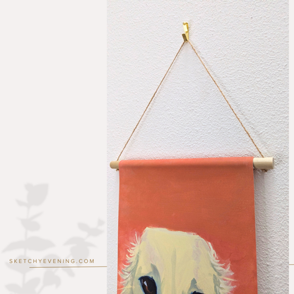 “Borzoid”, hanging canvas, 8x24 inch