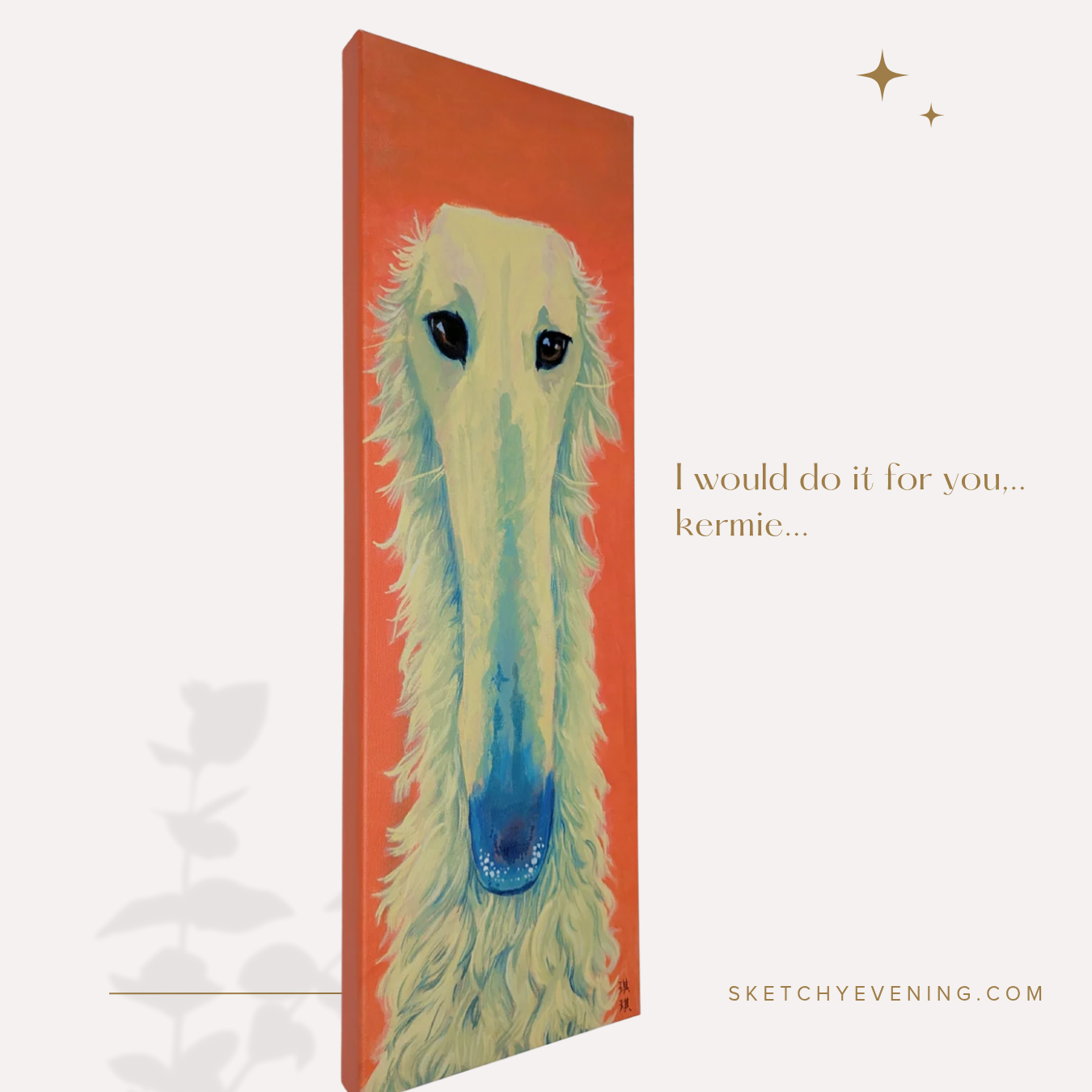 “Borzoid”, canvas print, 8x24 inch