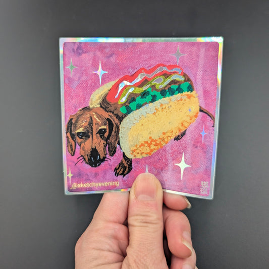 Holographic Weiner Sticker