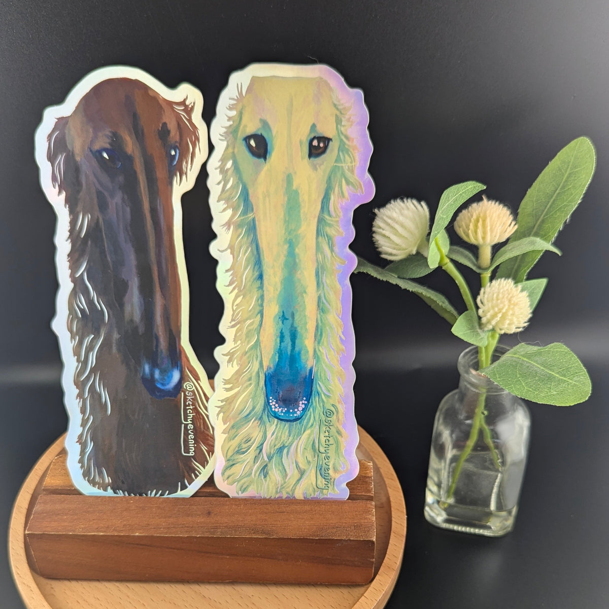 Borzoid and Hosegoat Jumbo Stickers